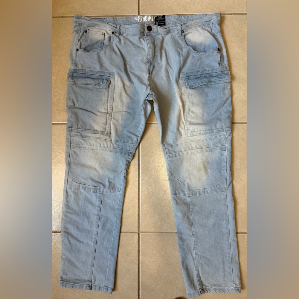 Genuine Authentic Men's Skinny Fit Jeans Size 42x32 Light Blue Denim Jeans